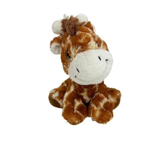 Raffle Giraffe Aurora World Plushie Beanbag Toy Stuffed Animal 9” Brown Cream - Picture 6 of 15